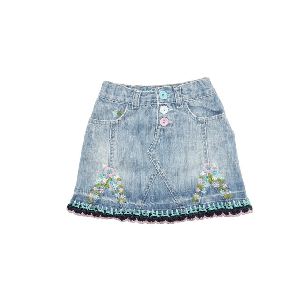 Baby GAP Embroidered Denim Skirt Toddler 3 Years